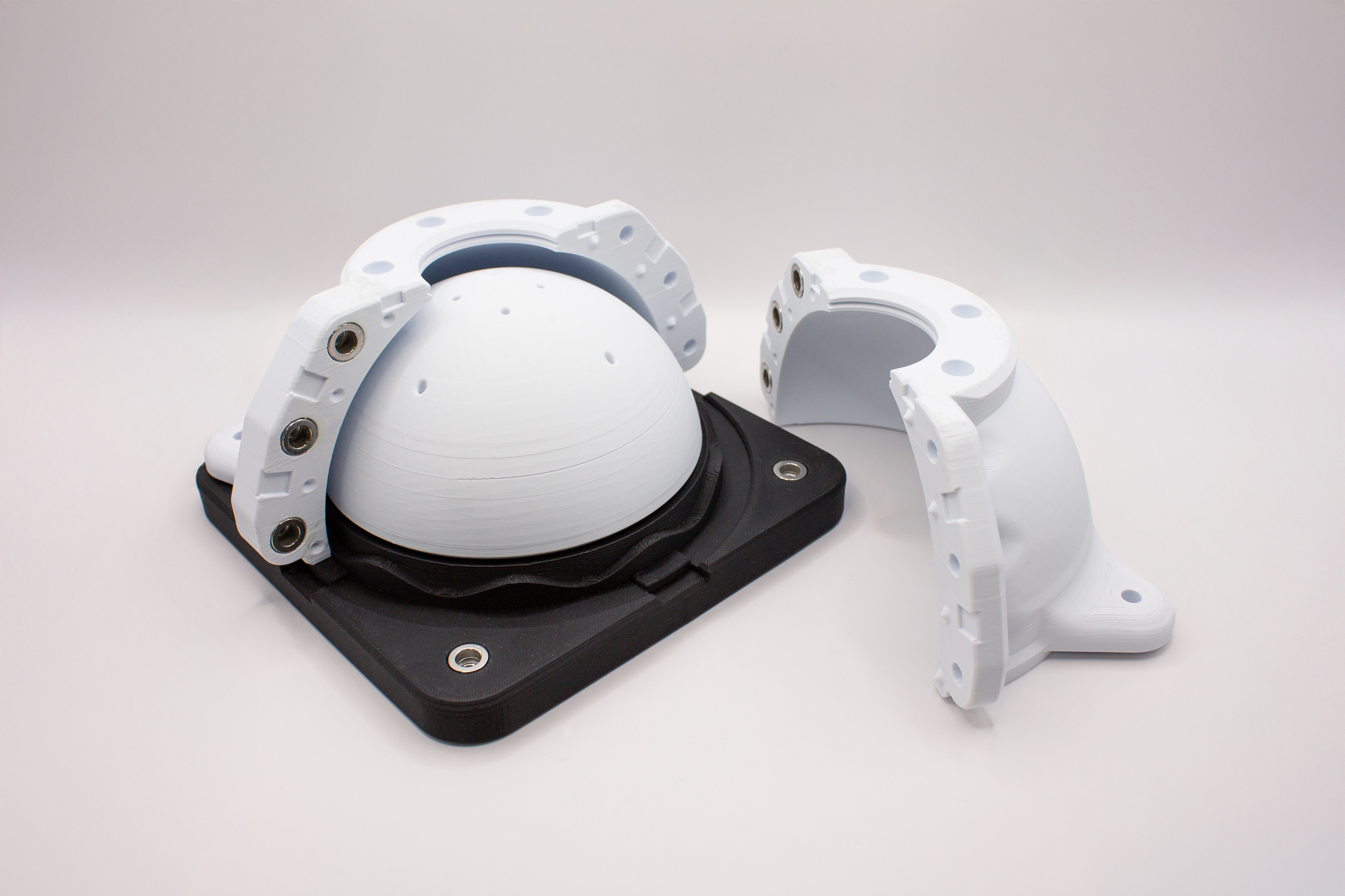 Pièces imprimées en 3D — dôme et support
